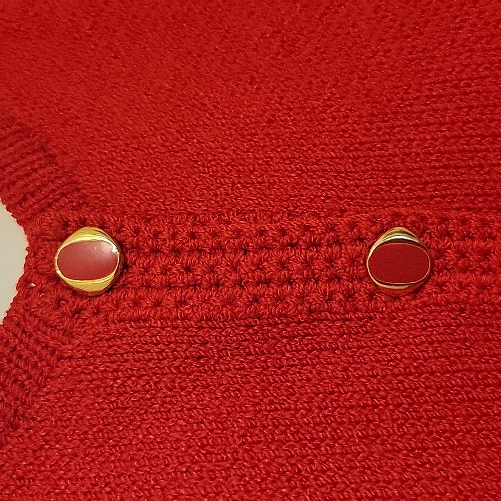 St John Marie Gray Red Wool Dress Large (see measurements) - Picture 2 of 12
